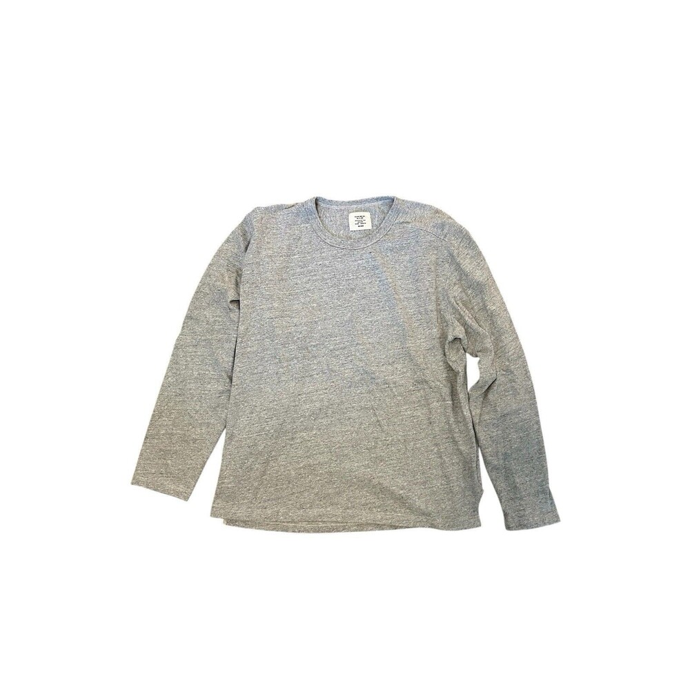 Buck Mason Field Spec Rugby Crew T-Shirt Heathered Gray Long Sleeve Men’s XXL